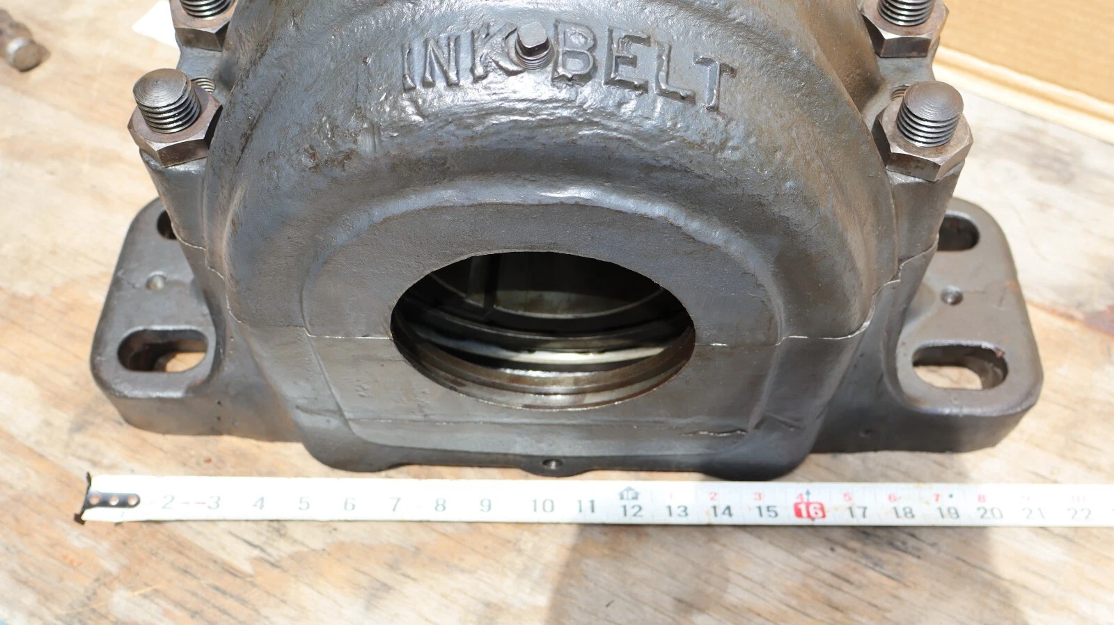 Link Belt Split Pillow Block Housing w/ Bearing 5-7/16" GP6887FC S32 NOS