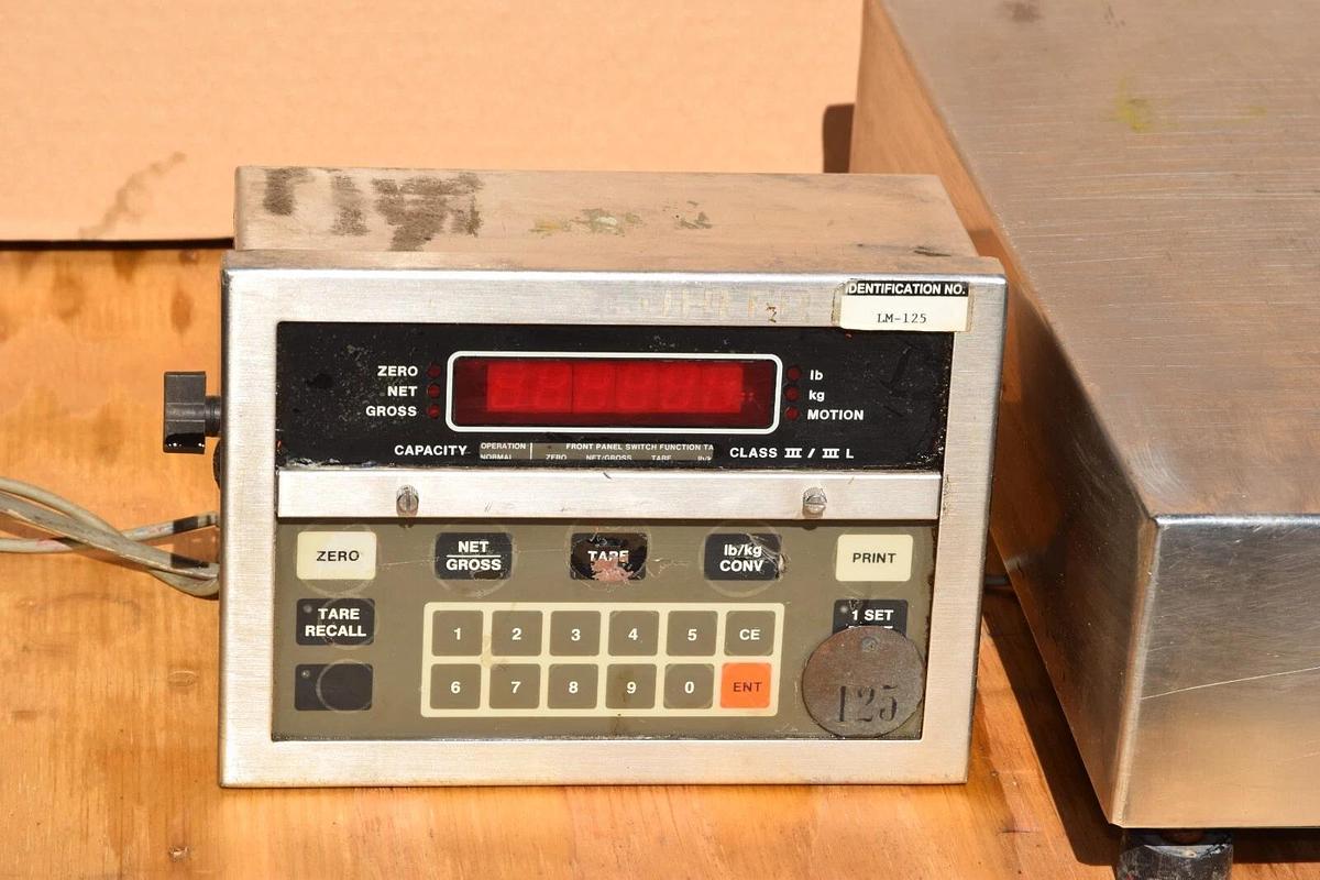 Used GENERAL ELECTRONIC 4418 500lb Scale w/ Condec Scale Indicator UMC600AAAC S/S USA