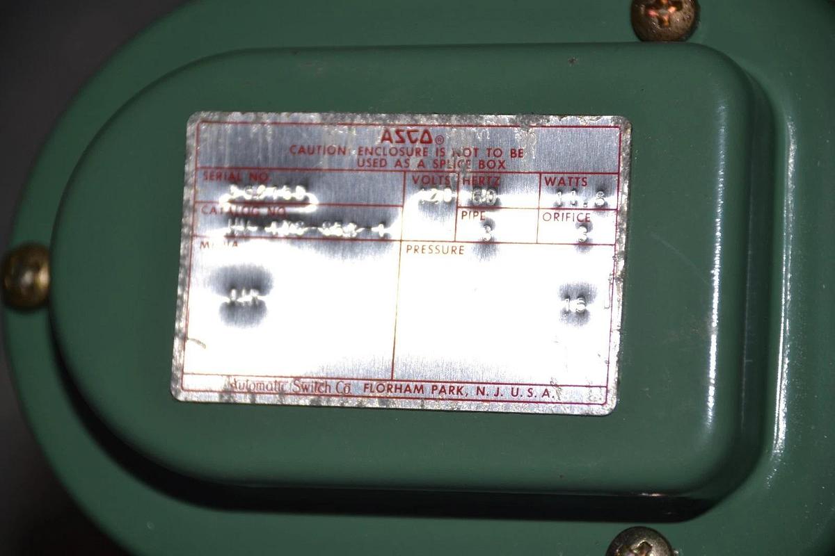 ASCO HV-178-853-1 Air Diaphragm Valve  HV1788531 3" 120v Solenoid Valve NEW