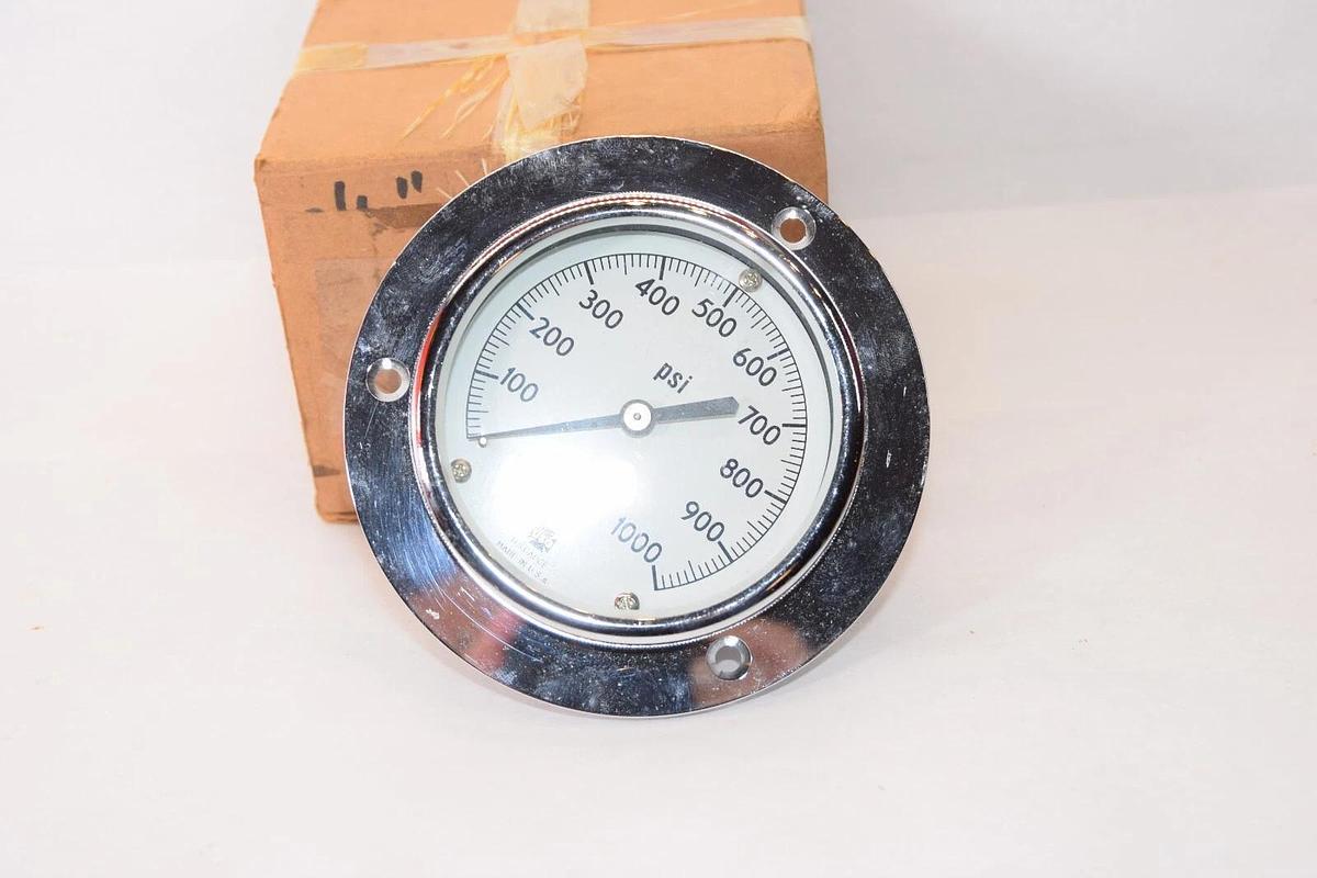 AMETEK P824FF 0-1000psi 3.5" Face  Flanged Pressure Gauge (NEW)