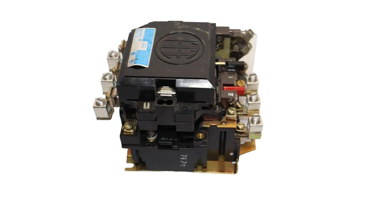 Used Gould A103D Size 2 Contactor With F10N0CL Auxiliary Contact *Chipped*