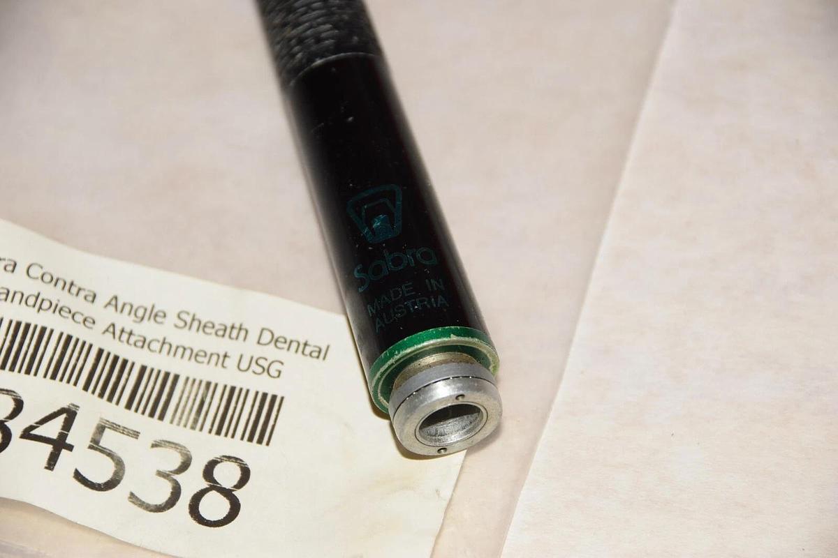 Used SABRA 007673 84539 CONTRA ANGLE SHEATH DENTAL HANDPIECE ATTACHMENT