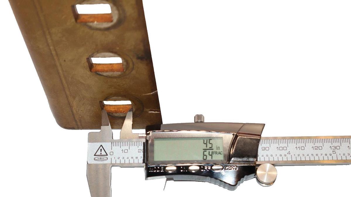 Used 5" x 2-1/2" x 1/4" Copper L Buss Bar Buss Plate