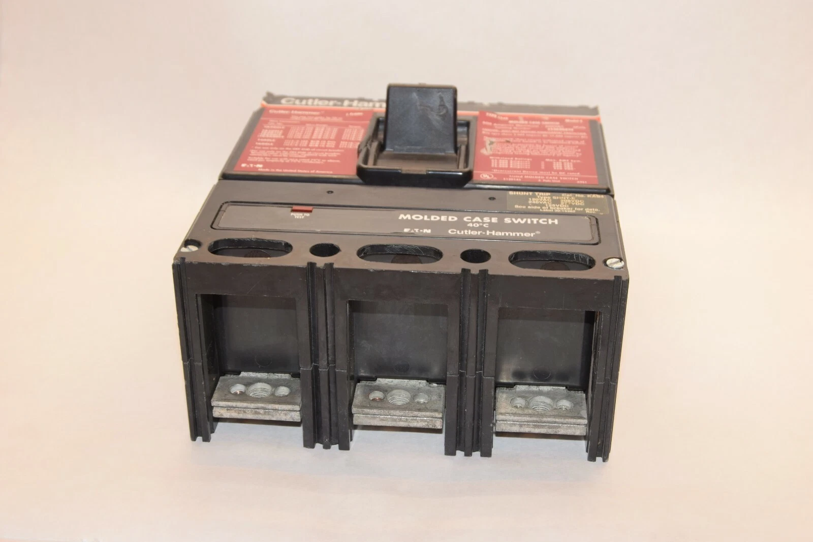 Used CUTLER HAMMER LS36060YE 600A 600 Amp Model F 3P Molded Case Switch Breaker