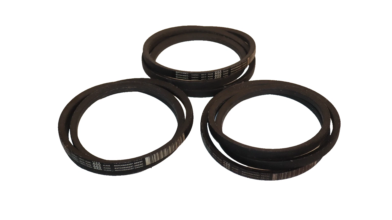 Continental V-Belt Belt A60 HY-T Plus 4L6620 Matchmaker A-60 (Lot of 3 - New)