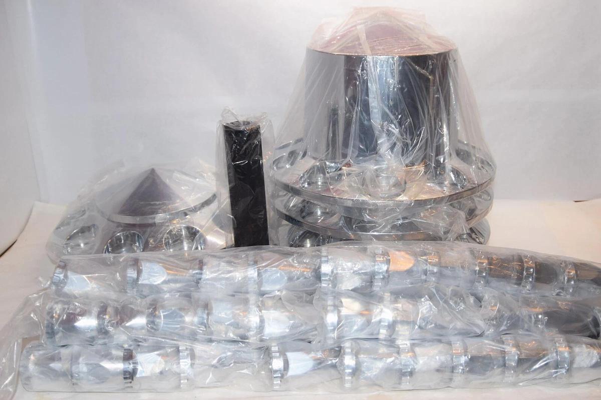 (NEW) JIUXI JX-FRP6 33mm Chrome ABS Complete Axle Cover Set (Spiked)