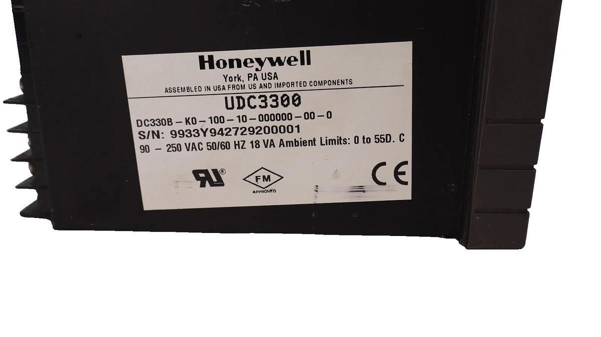 Used Honeywell Temperature Controller UDC3300 DC330B-K0-100-10-000000-00-0 (AS IS)
