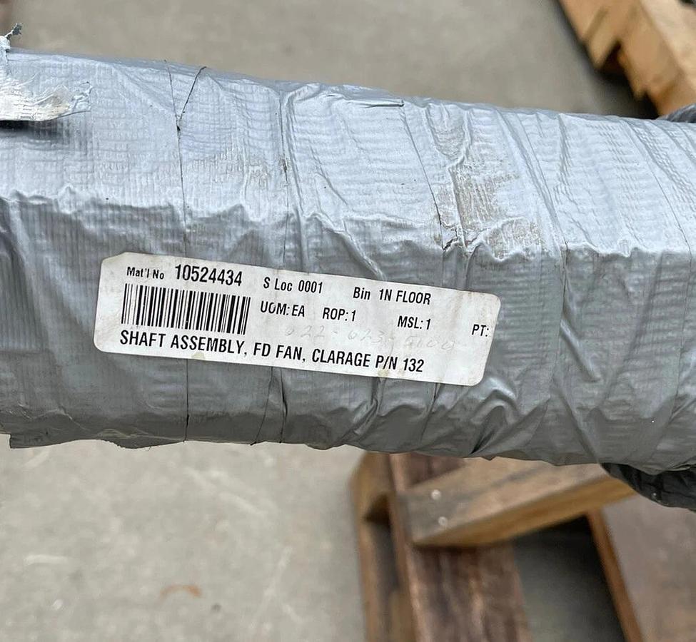 Twin City TC Clarage 132 FD Fan Blower shaft assembly C618379 622-623-5100 68"