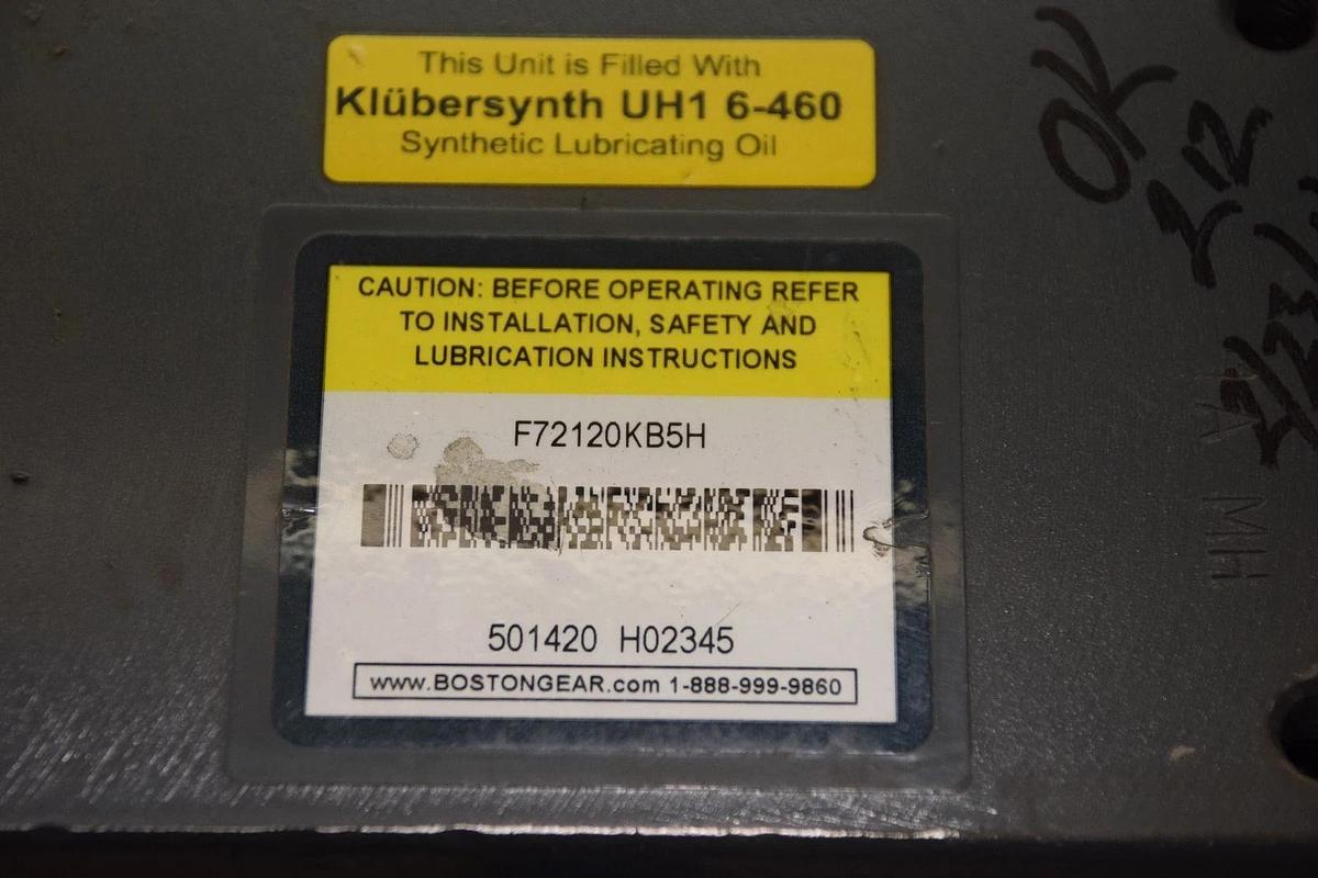 BOSTON GEAR F72120KB5H 1.4HP GEAR REDUCER NEW