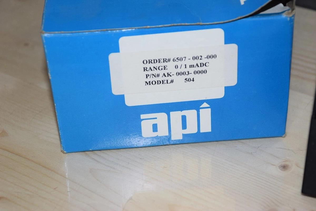 API AK-0003-0000 MODEL 504 0/1mADC RANGE PANEL METER NEW