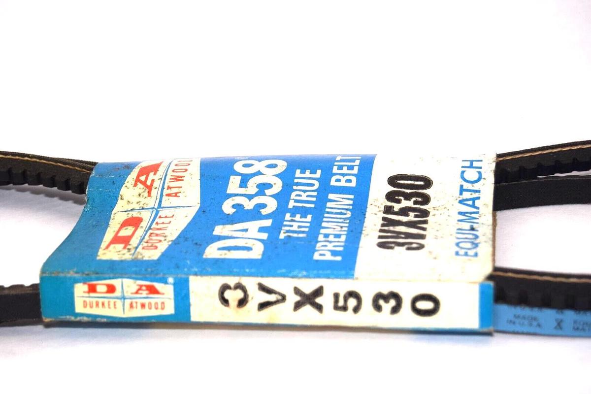 (NEW) DURKEE ATWOOD DA 358 , 3VX530 Equi-Match Cogged V-Belt USA
