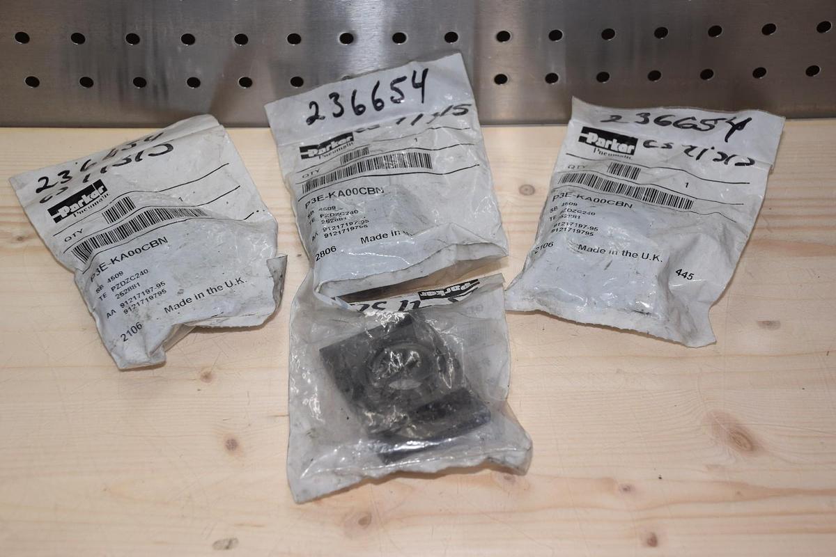 (LOT OF 4) PARKER P3E-KA00CBN P3EKA00CBN BODY CONNECTOR KIT NEW