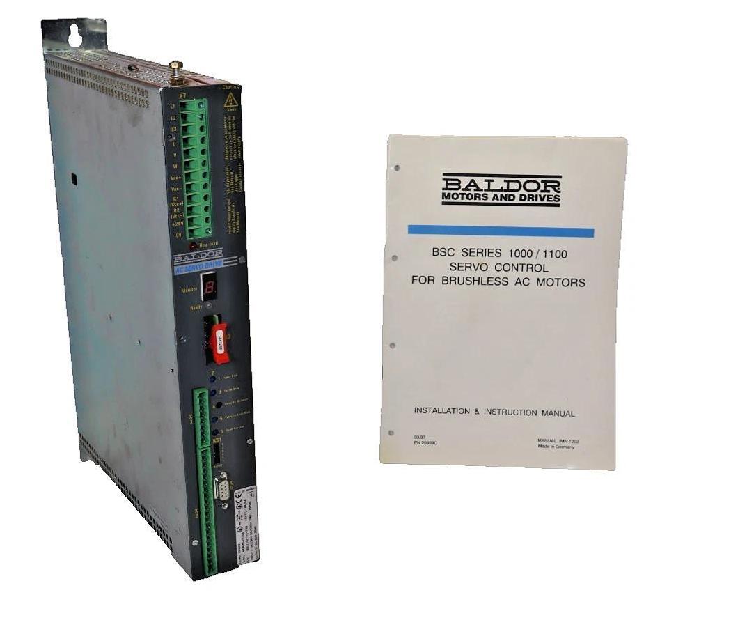 BALDOR Servo Control BSC Series 28463H BSC1102-24-709 230v 3ph w/Manual (READ)