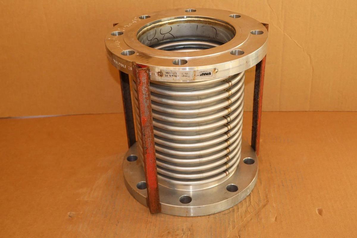 Unaflex Expansion Joint Fitting 304 Stainless SS 6-3/4" ID 11" OD 11-3/4" L *NOS