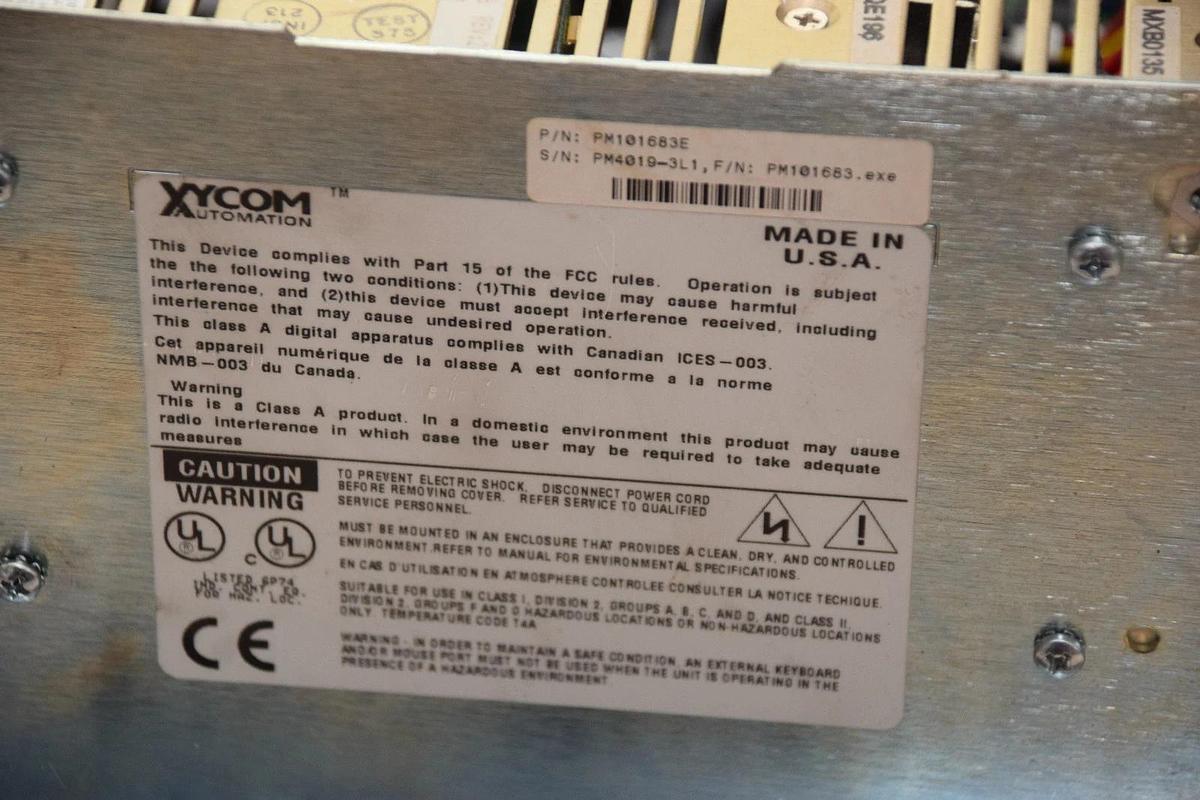 Used XYCOM OPERATOR INTERFACE, PM101683E, PM101683 E