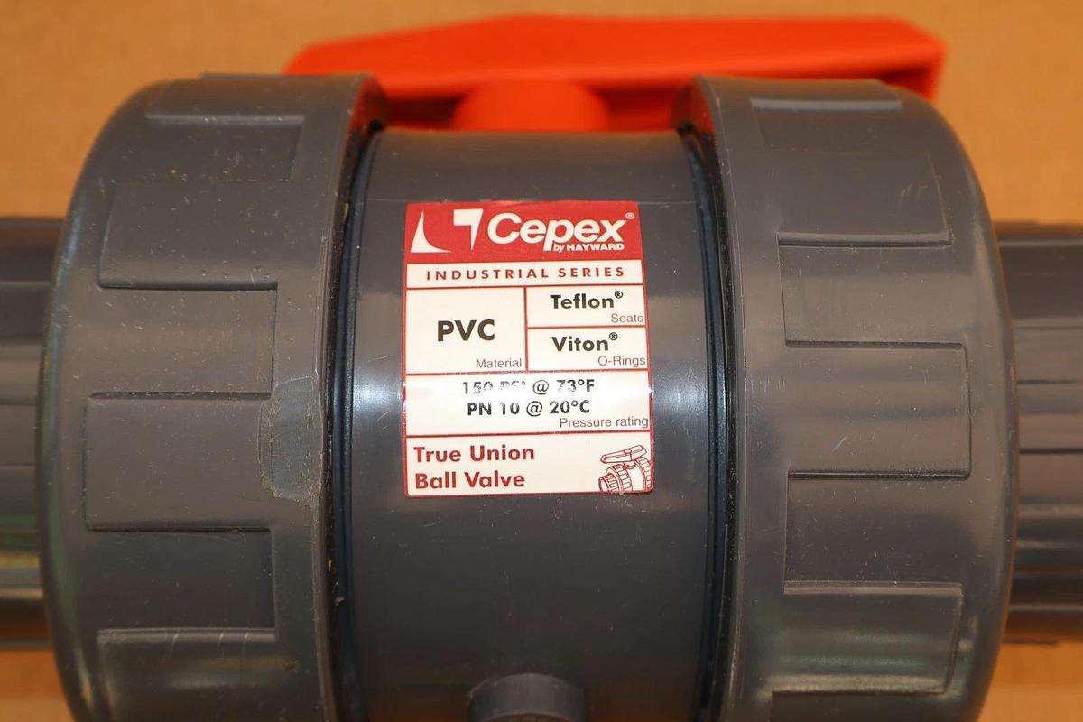 CEPEX Hayward 2-1/2" Ball Valve T/U Thread 2-1/2" Viton PVC 2.5" CPX21161 (NEW)