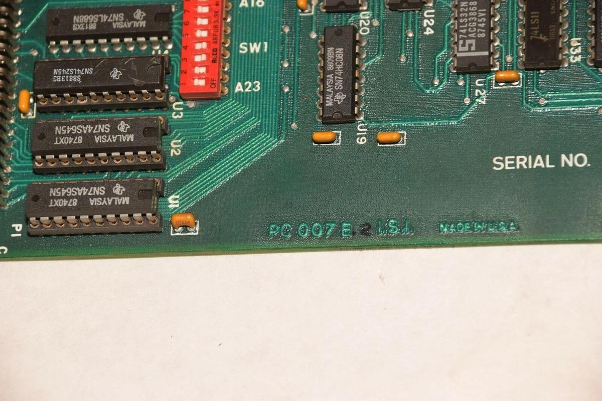 Used ISI PC007E.2 PC 007E.2 0078902401 REV. E MOD 1,2 CONTROL CARD