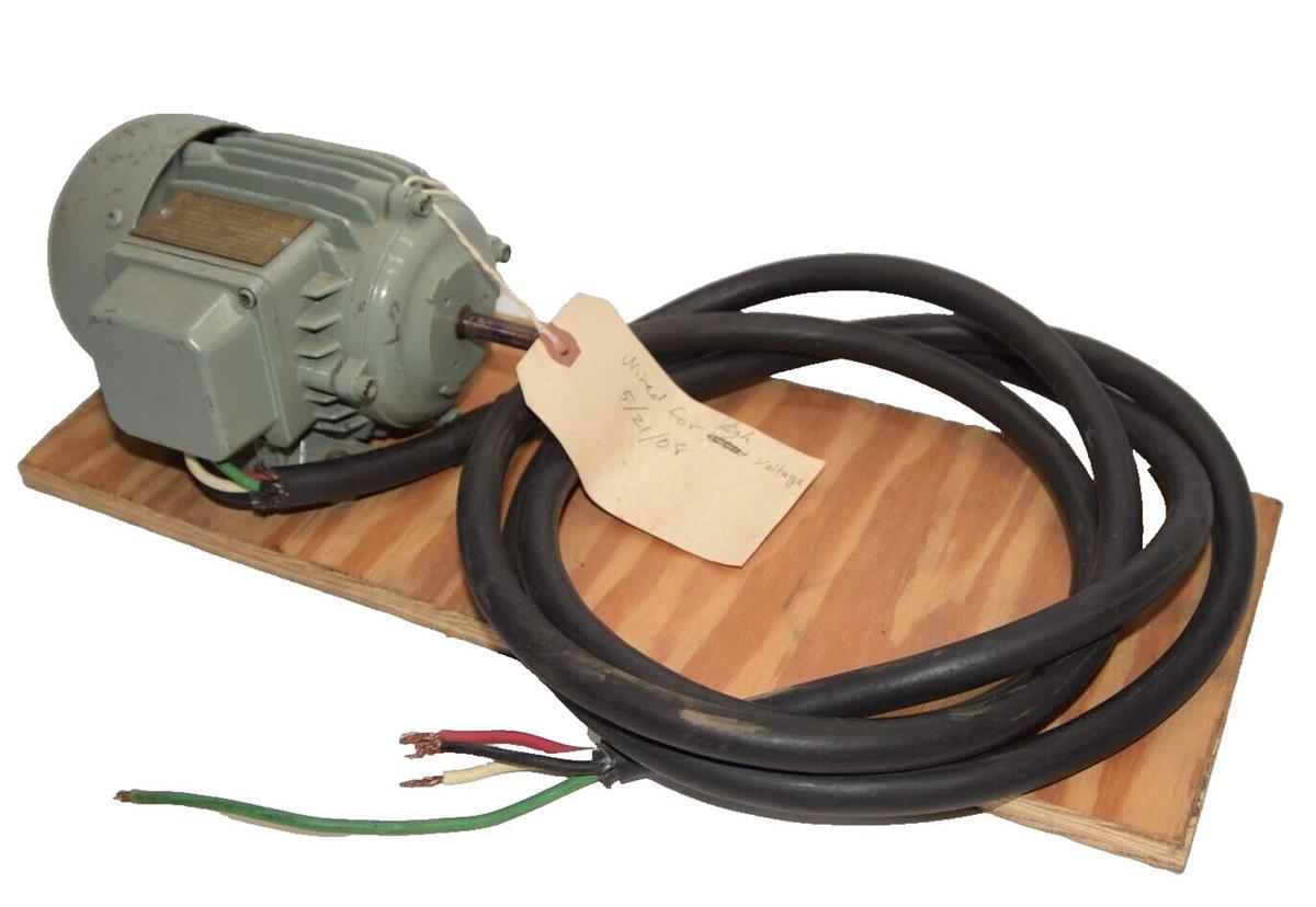 Used CUSTOM MOTOR DESIGN 430-01-0414 1/4HP 3PH 60Hz 1650rpm Gear Motor