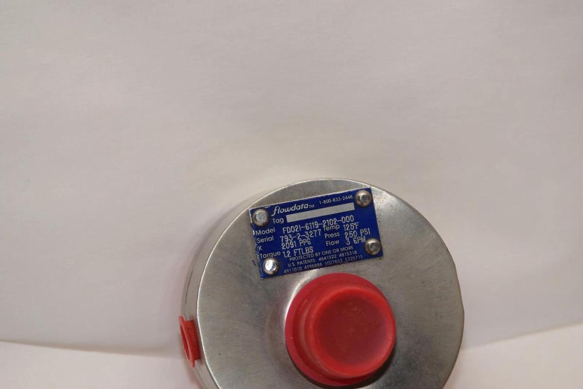 (NEW) FLOWDATA FD021-6119-2102-000 250psi 3Gpm 1.2FTLBS Flow Meter Decathlon