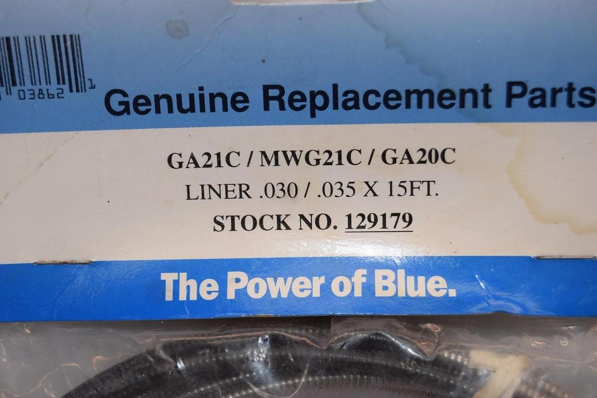 Miller 129179 , GA21C / MWG21C / GA20C MIG Gun Liner .030/.035x15Ft (New)