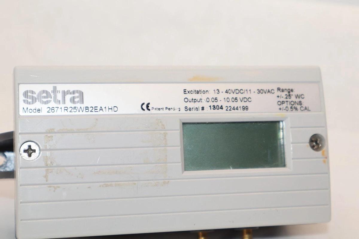 Used SETRA 2671R25WB2EA1HD 0.05-10.05Vdc Pressure Transducer Sensor