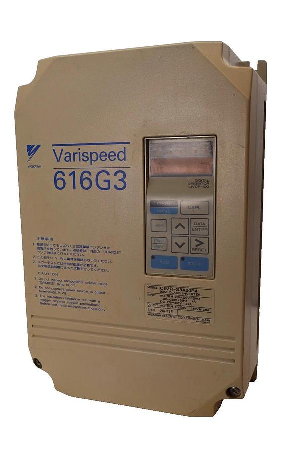 Used Yaskawa Varispeed 616G3 AC Drive 200v Class Inverter CIMR-G3A20P4 1.4kVA 3ph
