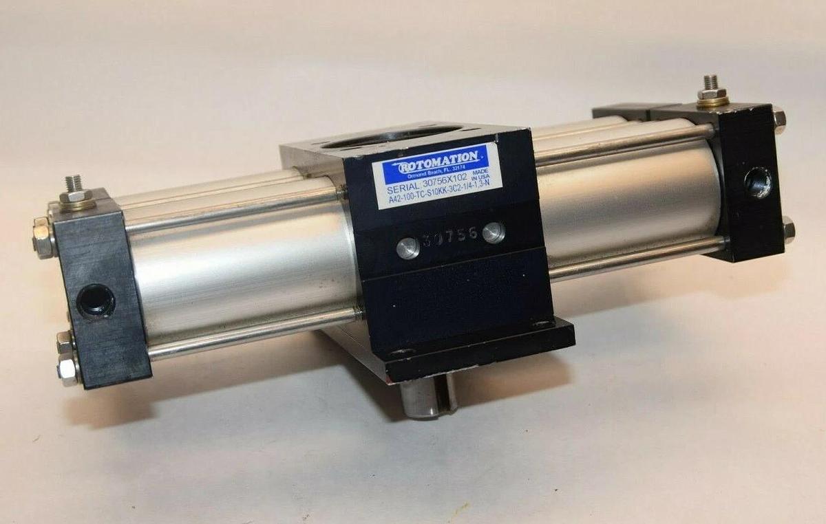 Used ROTOMATION A42-100-TC-S10KK-3C2-1/4-1,3-N 1" Shaft Rotary Actuator