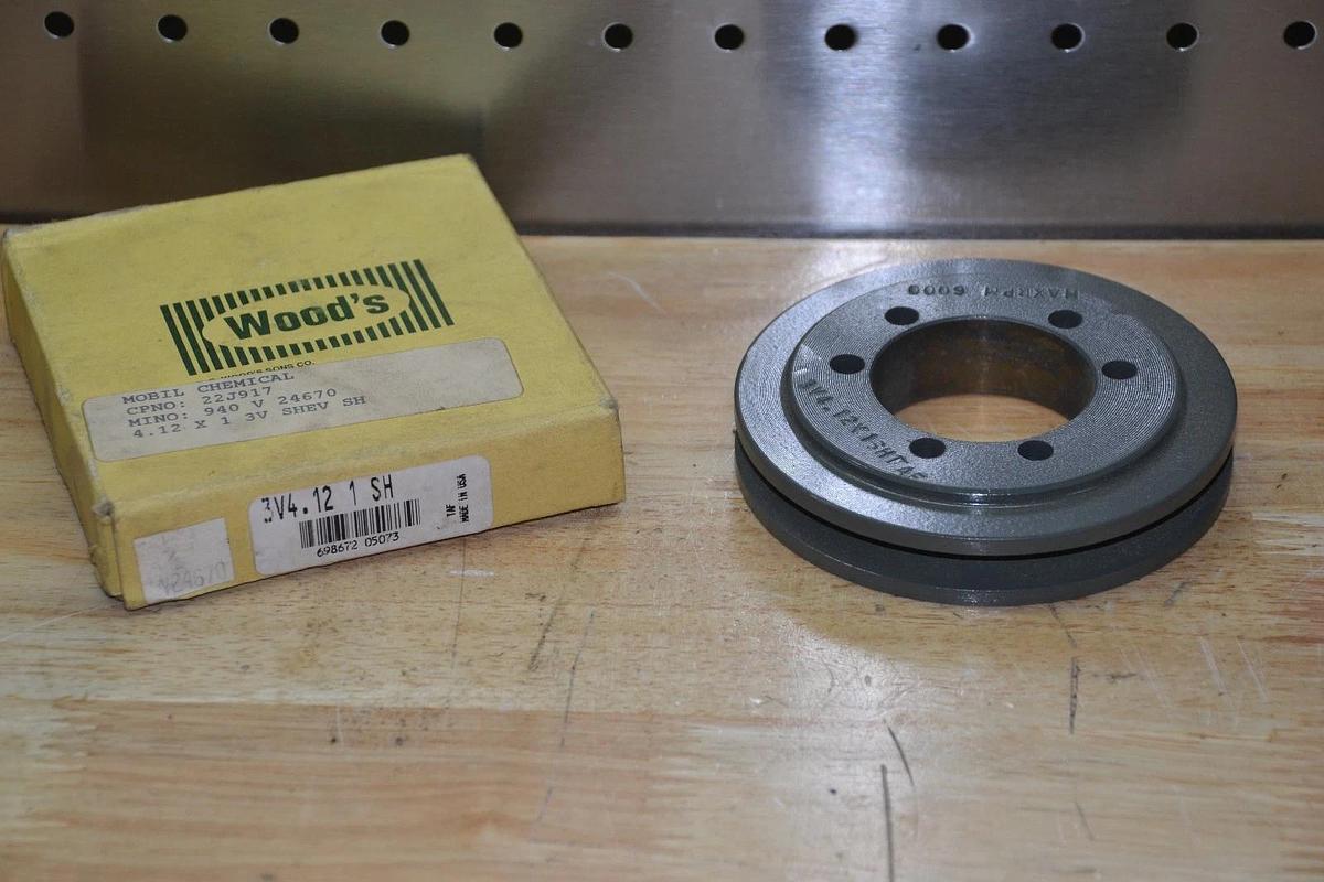 TB WOODS 3V4.12 1 SH 3V4.12 X 1 SHT AF 1-GROOVE PULLEY NEW