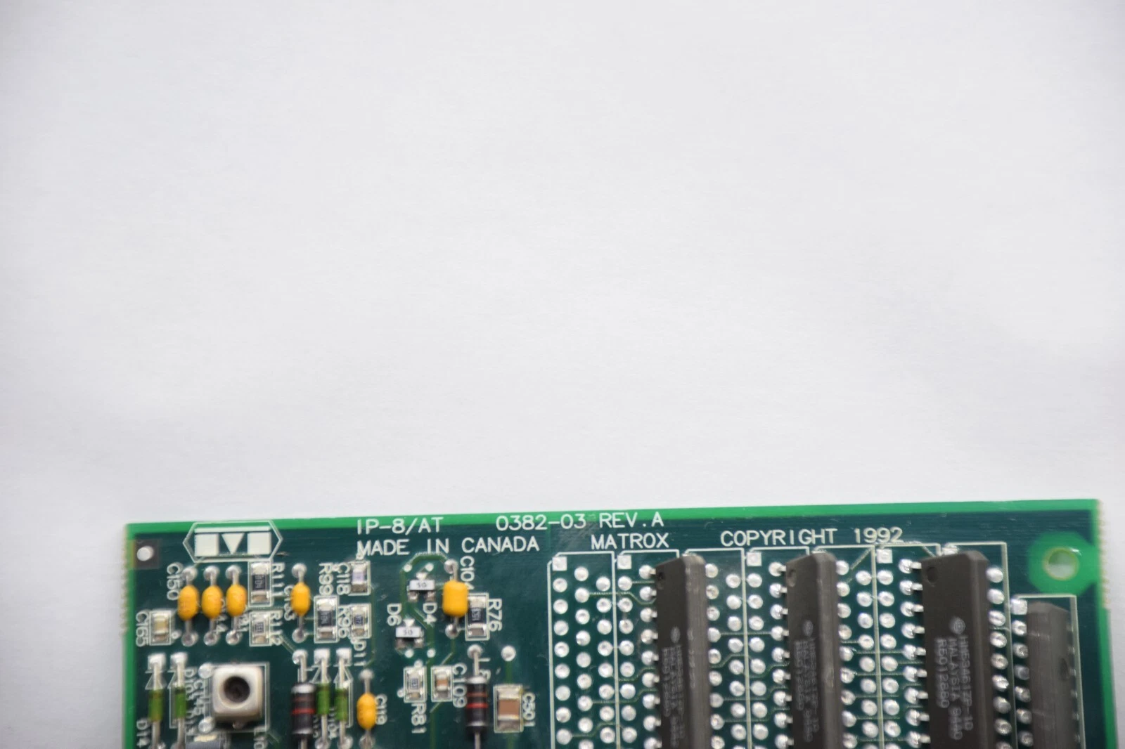 Used MATROX IP-8/AT 0382-03 , IP-8/AT/256 Rev A Circuit Board Card