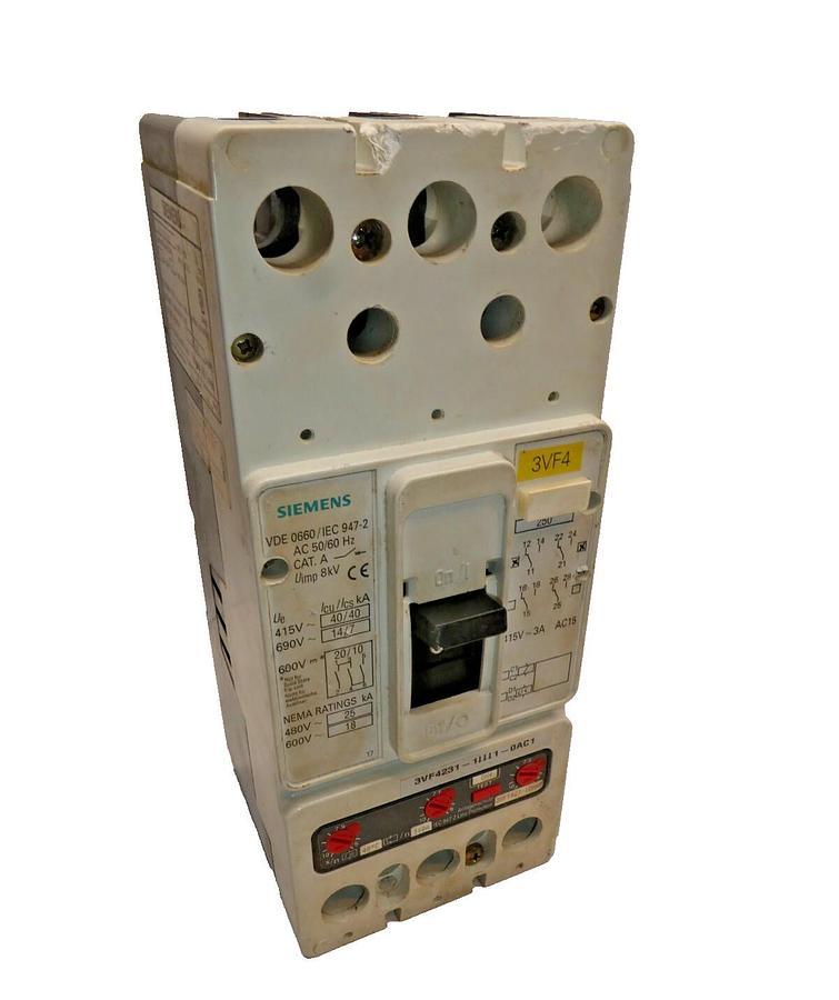 Used Siemens Circuit Breaker 3vf4231-1dh41-0ac1 3VF4231 160A 3VF9427-1DH40  3VF4
