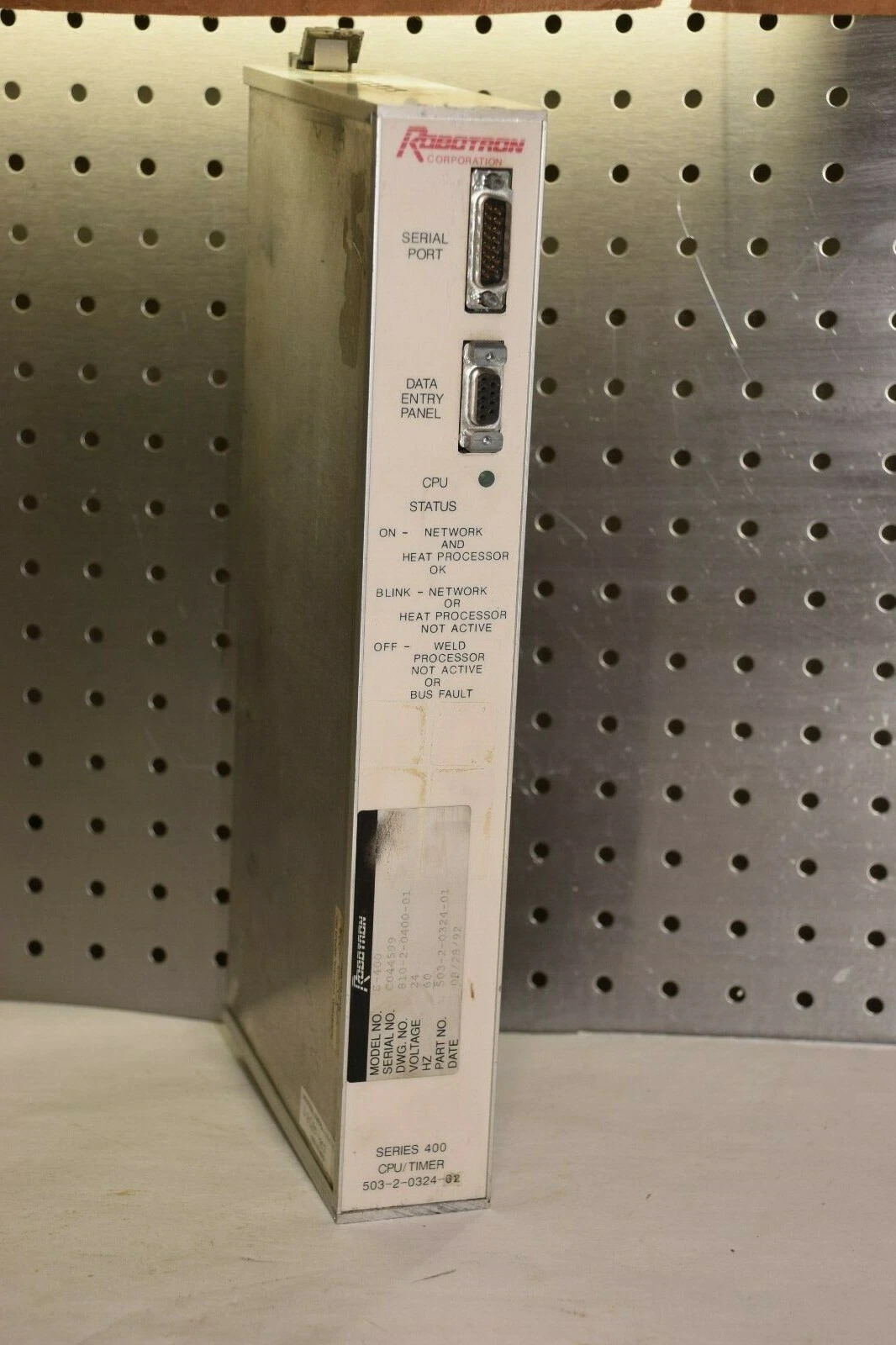 Used ROBOTRON S-400 503-2-0324-01 5032032401 SER. 400 S400 24V 60Hz CPU TIMER
