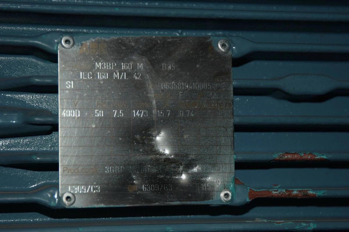 Refurbished ABB, 7.5kW 400DV  Electric Motor M3BP 160 M B35  1473 RPM 15.7A  M3BP160MB35