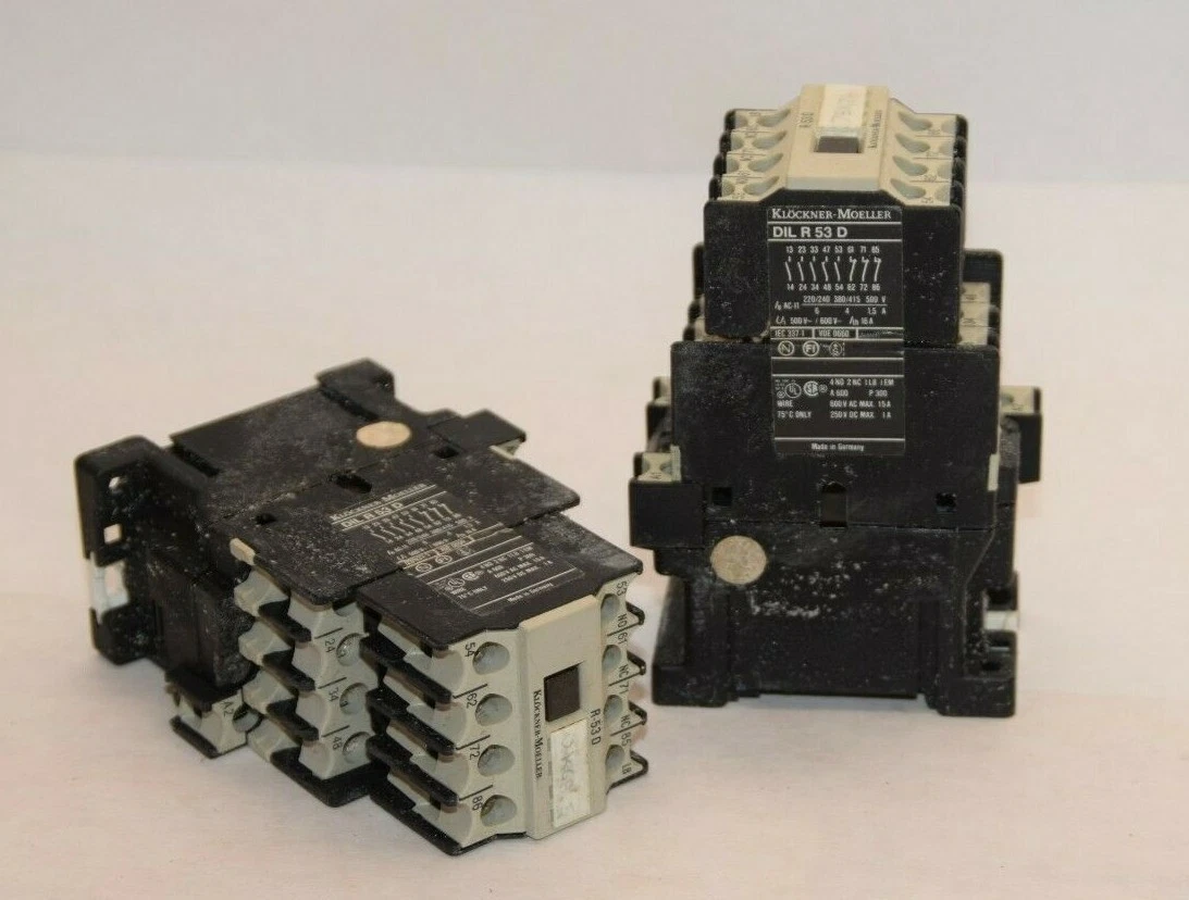 Used (Lot of 2) KLOCKNER-MOELLER DILR53D DIL R 53 D 115V 60Hz Coil Contactor