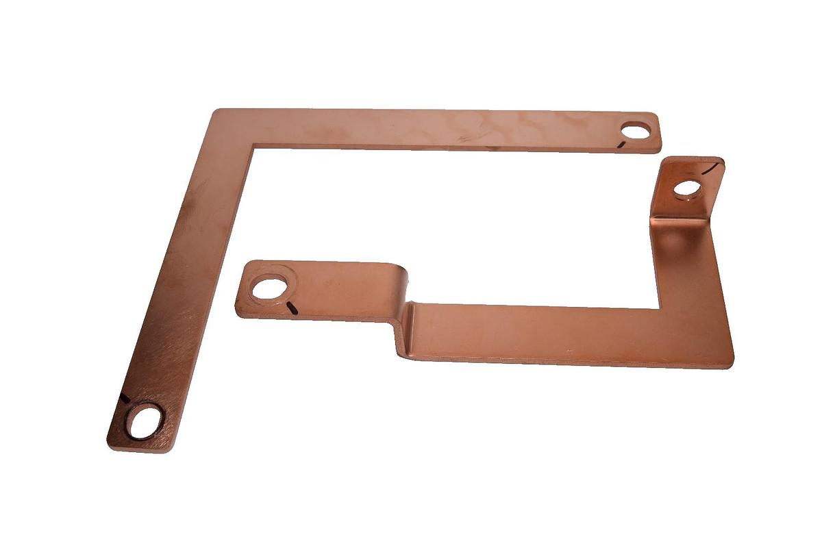 Used Buss Bar 10" x 8.5" x 5/3" & 8.5" x 3.5" x 5/32" Copper (Lot of 2)