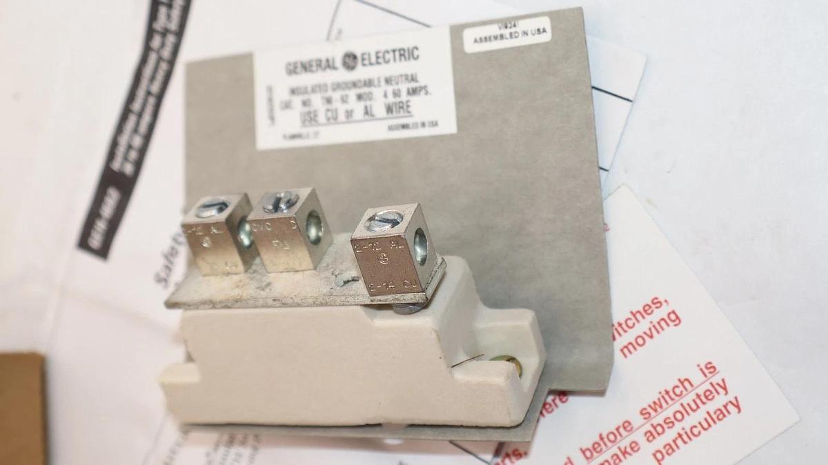 GE Insulated Groundable Neutral TNI62 600VAC 250DC 60Amp (Lot of 3)