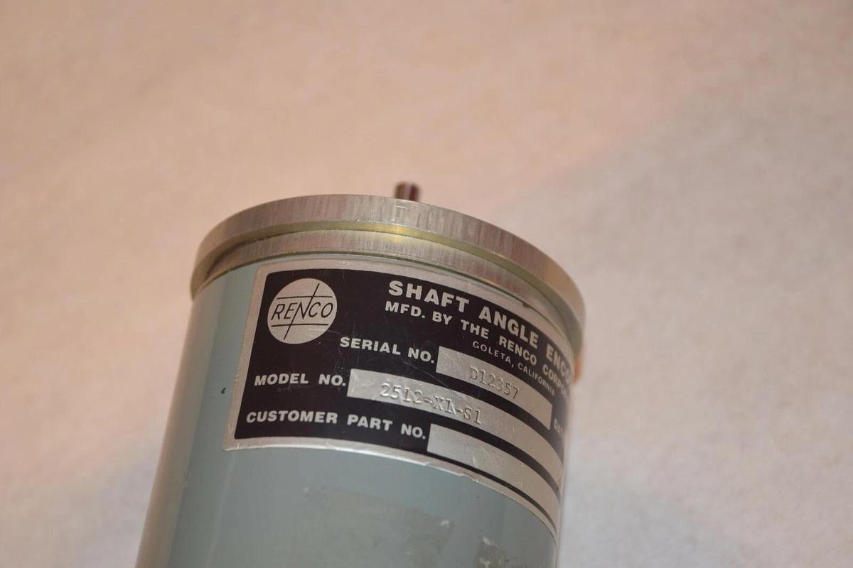 Used RENCO 2512-X1-S1 2512X1S1 D12357 SHAFT ANGLE ENCODER