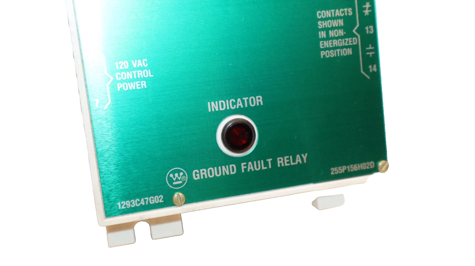 Westinghouse Ground Fault Relay Class I 120V 125A 1293C47G02 255P156H02D (NOS)