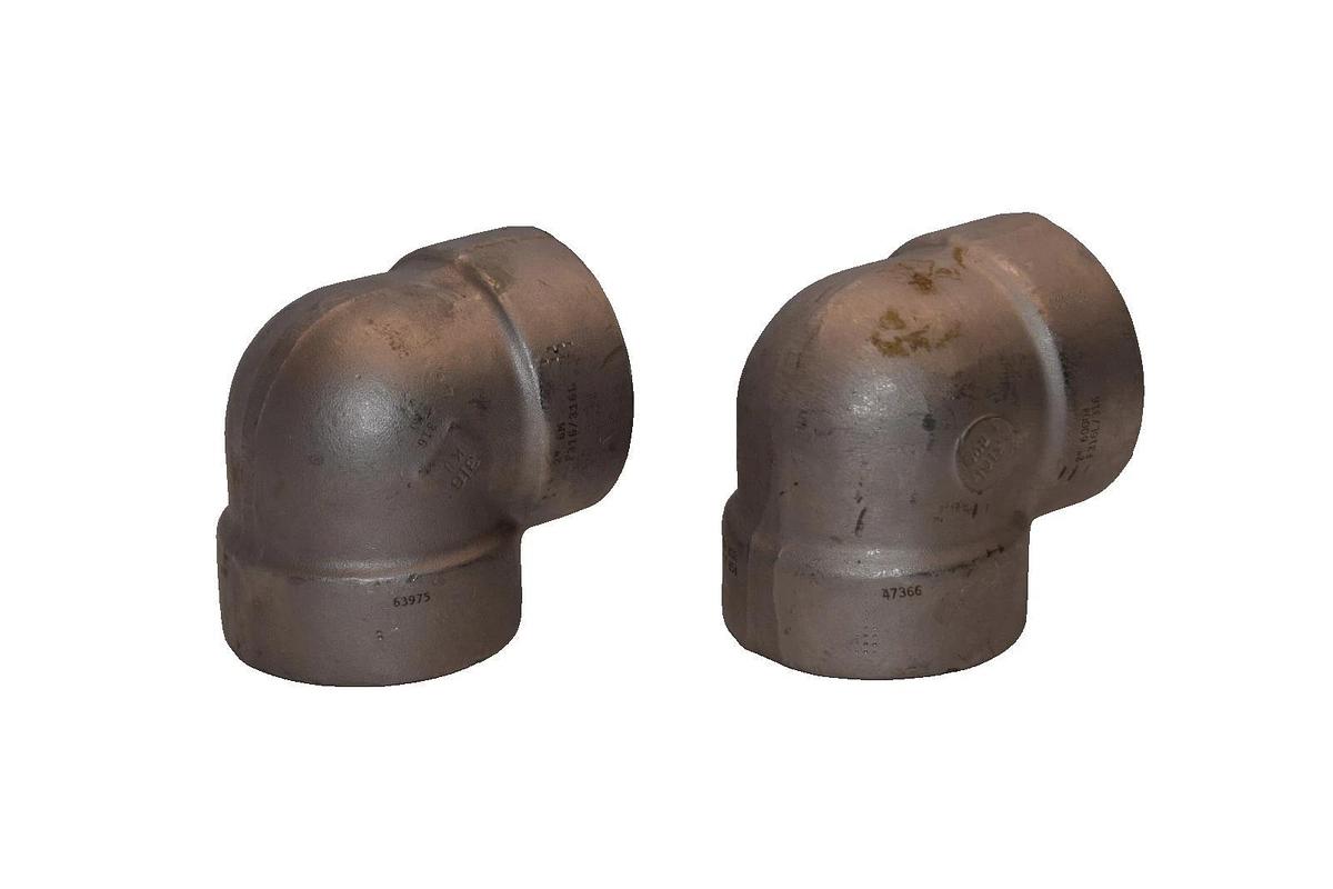 ASP A182F B16 2" Stainless Steel 90 Degree Socket Connect Elbow (New - Lot of 2)