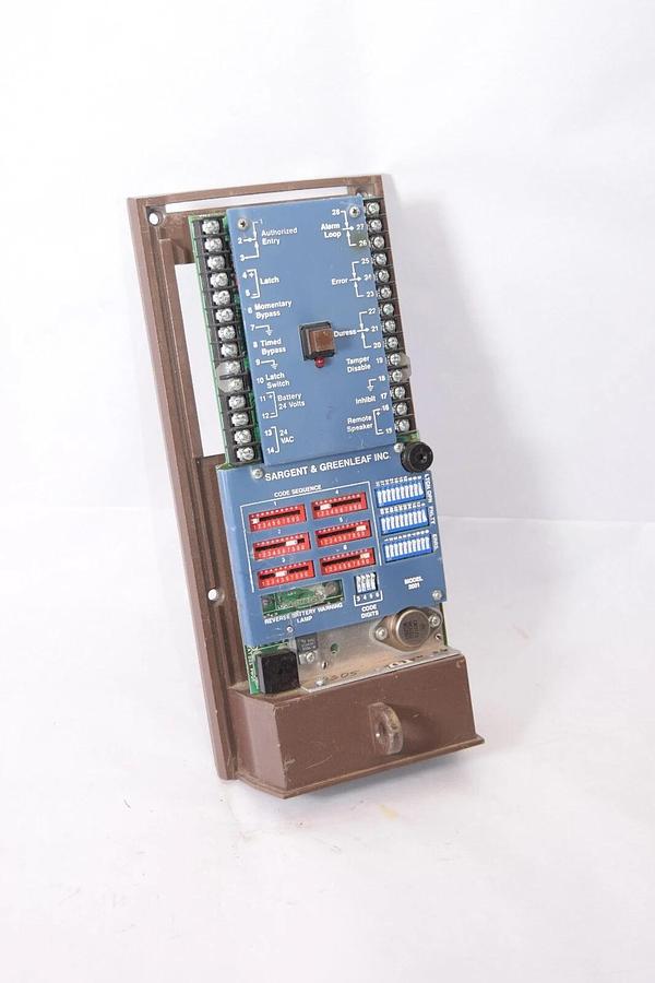 Used SARGENT & GREENLEAF INC Model 2001 Code Tronic Circuit Board *Damaged Lamp*