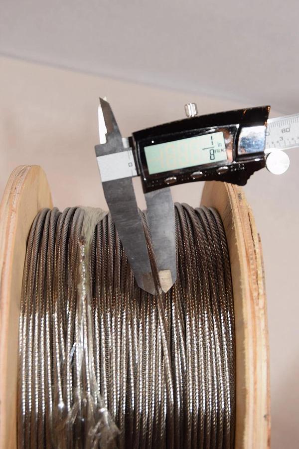 VEVOR 316 Stainless Steel Wire Rope Wire Cable Railing Decking 1/8" 500' 4700lb