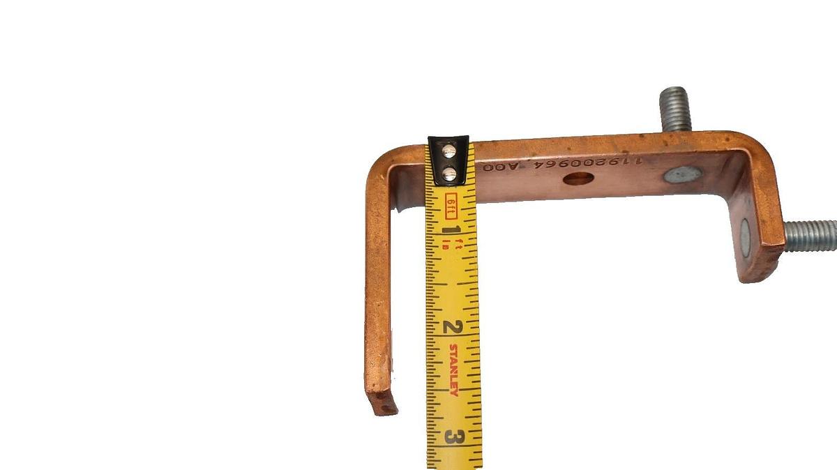 Used 4" x 1" x 1/4" x 2-1/2" x 1" Copper Buss Bar (Lot of 3)