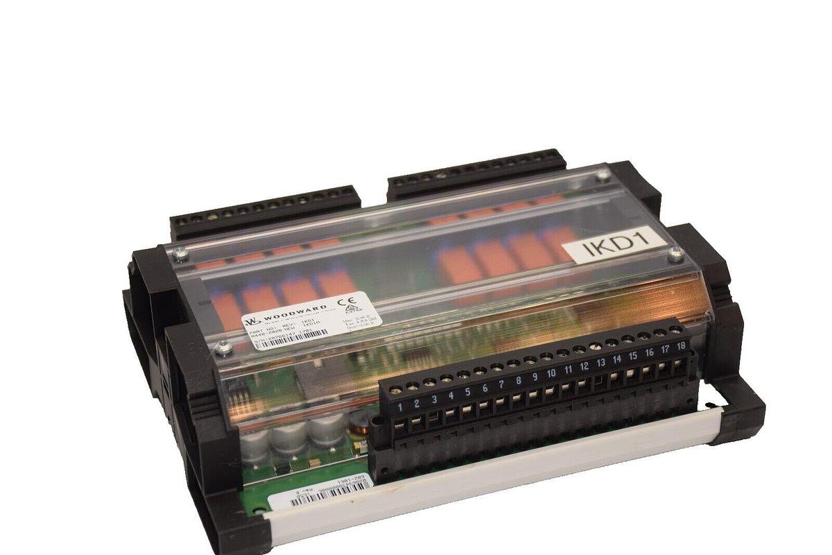 Used WOODWARD 8440-2028 , 84402028 Rev. IKD1 12/24Vdc I/O Expansion Module