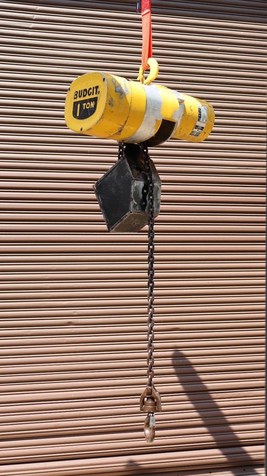 Used Budgit Chain Hoist 1 Ton 2000lb K-356-2 309826-87A  10" Chain Drop 230/460v 3ph