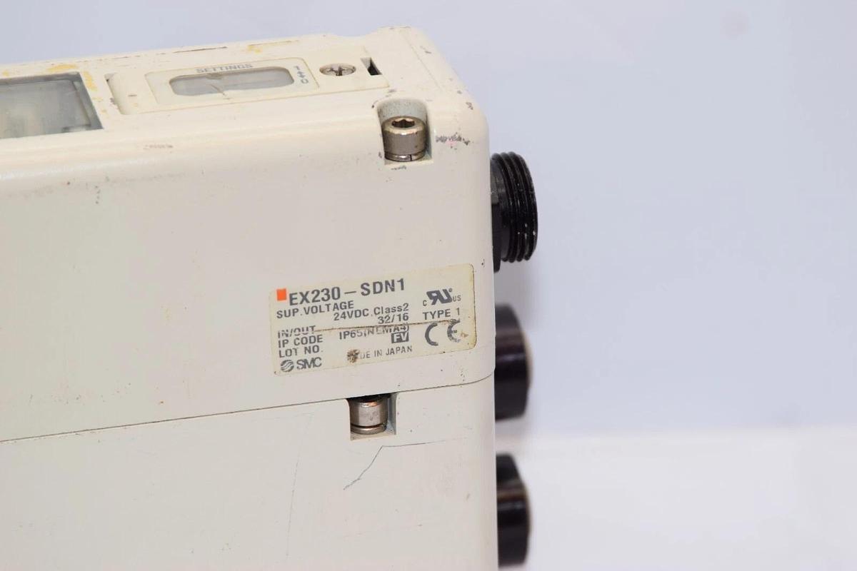 Used SMC EX230-SDN1 Devicenet Interface Module EX230-CB1 Valve Connector Box 24Vdc