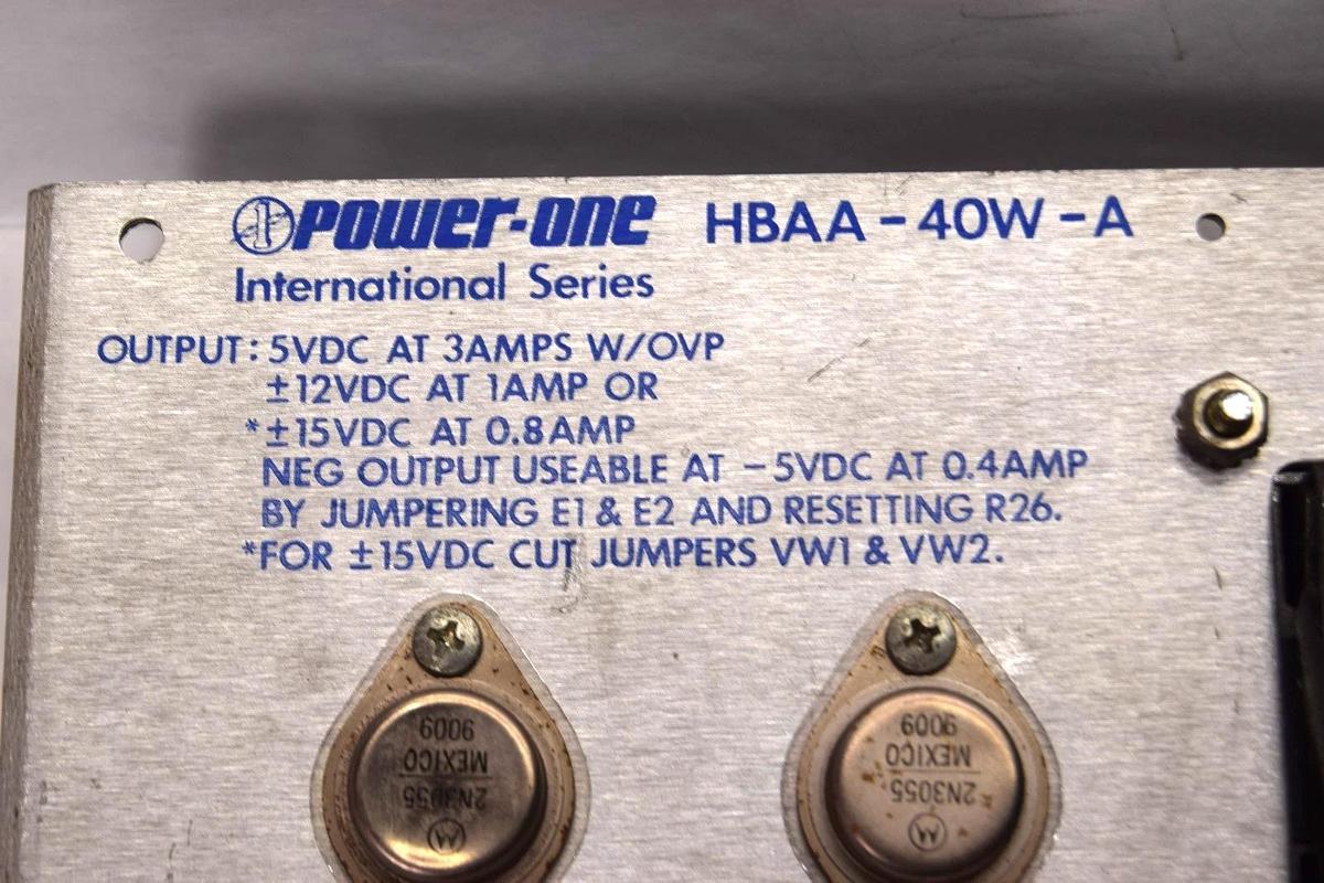 Used Power-One Power Supply HBAA-40W-A International Series HBAA40WA (New)