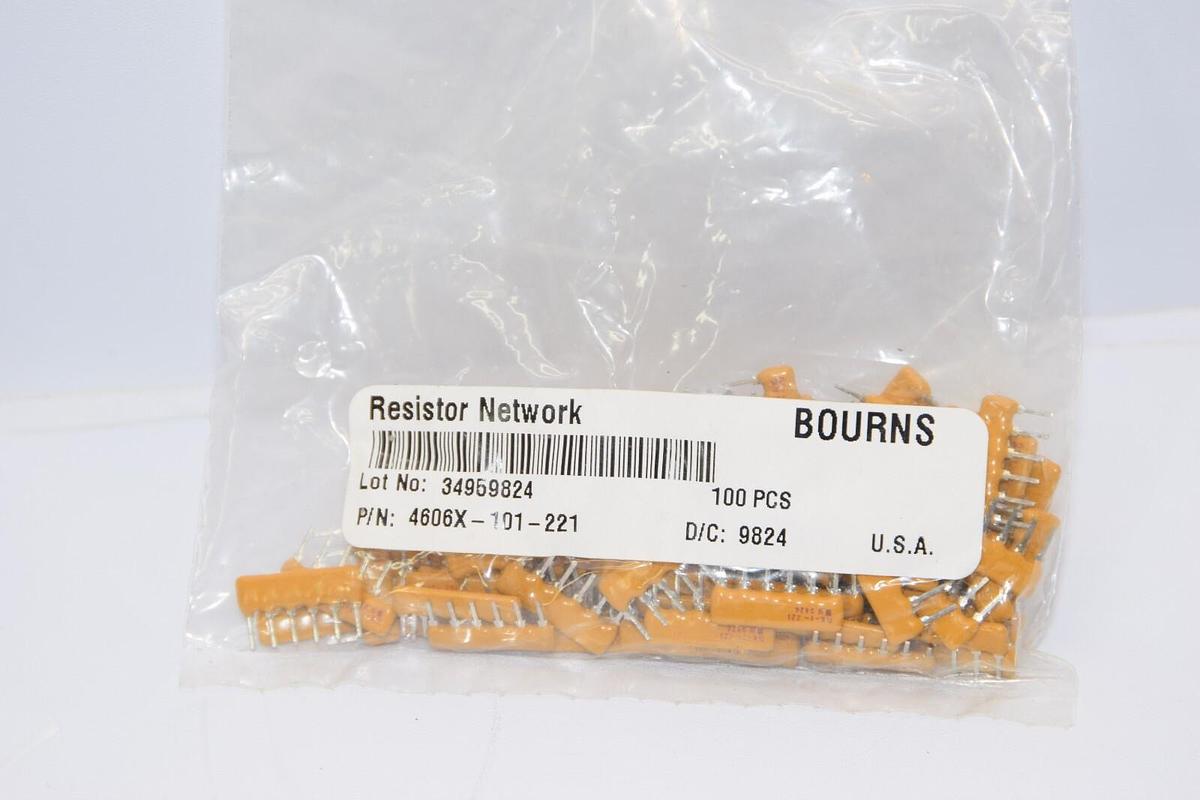 (NEW - Lot of 100) BOURNS 4606X-101-221 Resistor