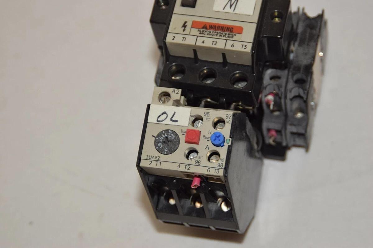 Used SIEMENS CXL10*3 110-120V Size 1 Starter W/ Relay 3UA52 00-1B 1,25-2A