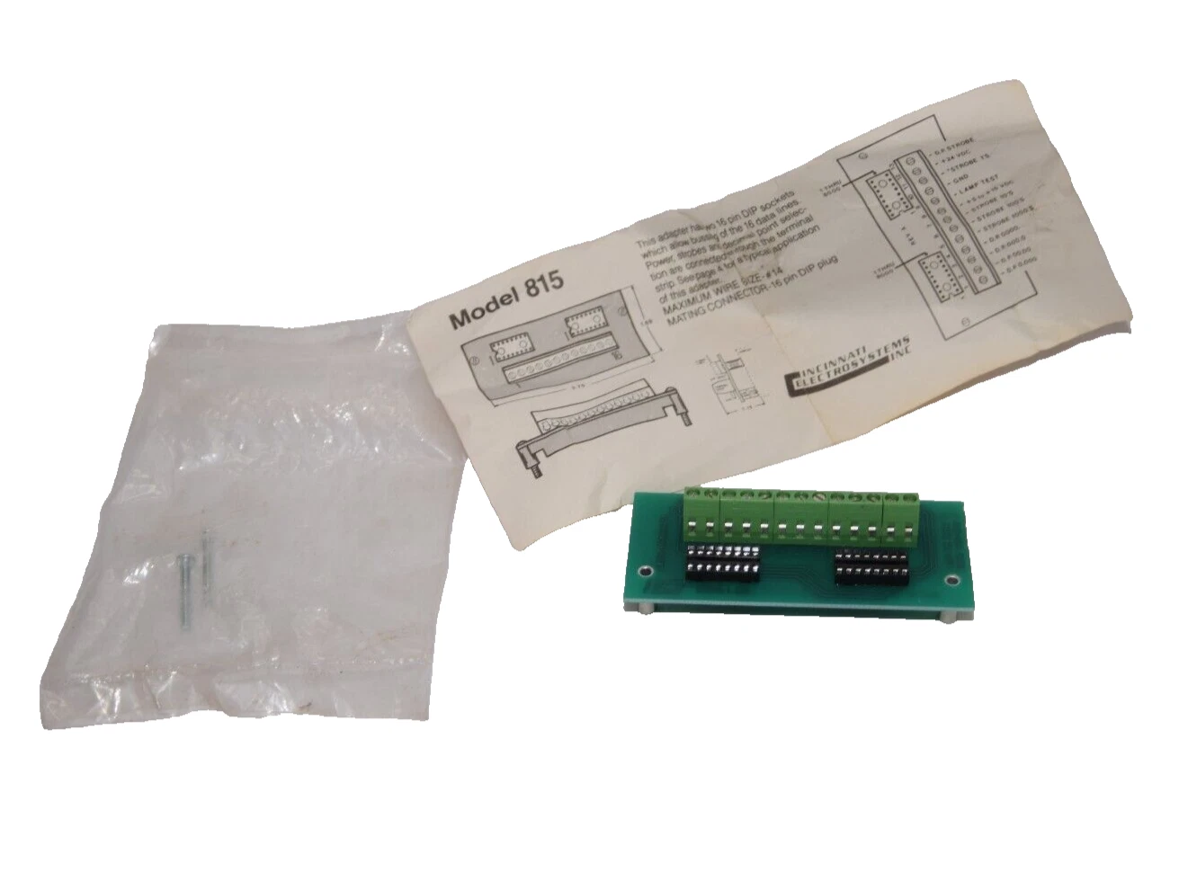 (NEW) CINCINNATI 815 , 815-501 Rev B Connector Adapter