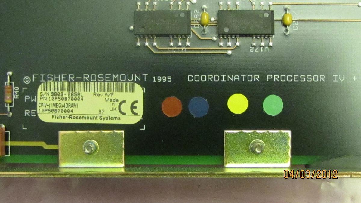 FISHER ROSEMOUNT COORDINATOR PROCESSOR IV 10P50870004 9803-2656L 98032656L