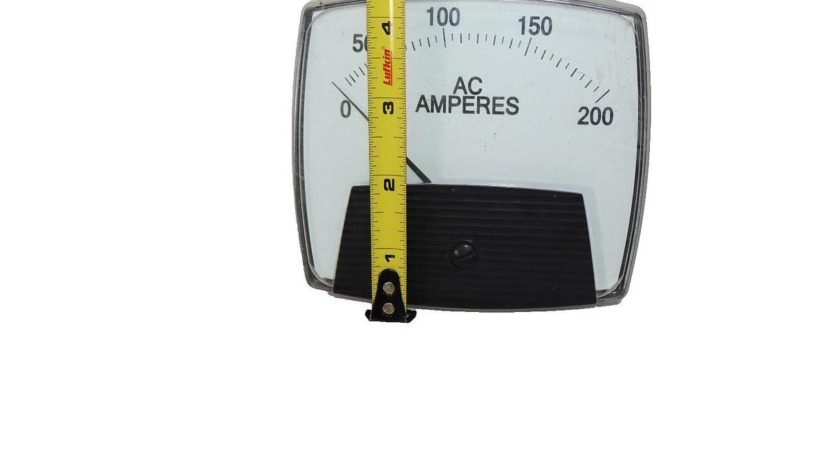 Used Yokogawa Panel Meter 0-200Ac Amperes 250440LSRL , 250-440-LSRL , Vintage